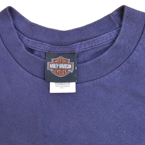 Harley Davidson Windsor, Ontario Canada‎ Blue T-Shirt Chest 42" L - Picture 3 of 11